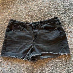 Black Jean shorts